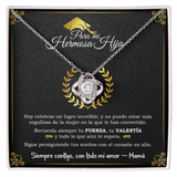 Para mi hermosa hija Collar de Graduación 2025 – Regalo de Mamá con Mensaje Inspirador