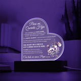 Acrylic Heart Led - Para mi hermosa hija lampara con mensaje de amor para graduacion acrylic heart led