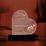 Acrylic Heart Led - Para mi hermosa hija lampara con mensaje de amor para graduacion acrylic heart led